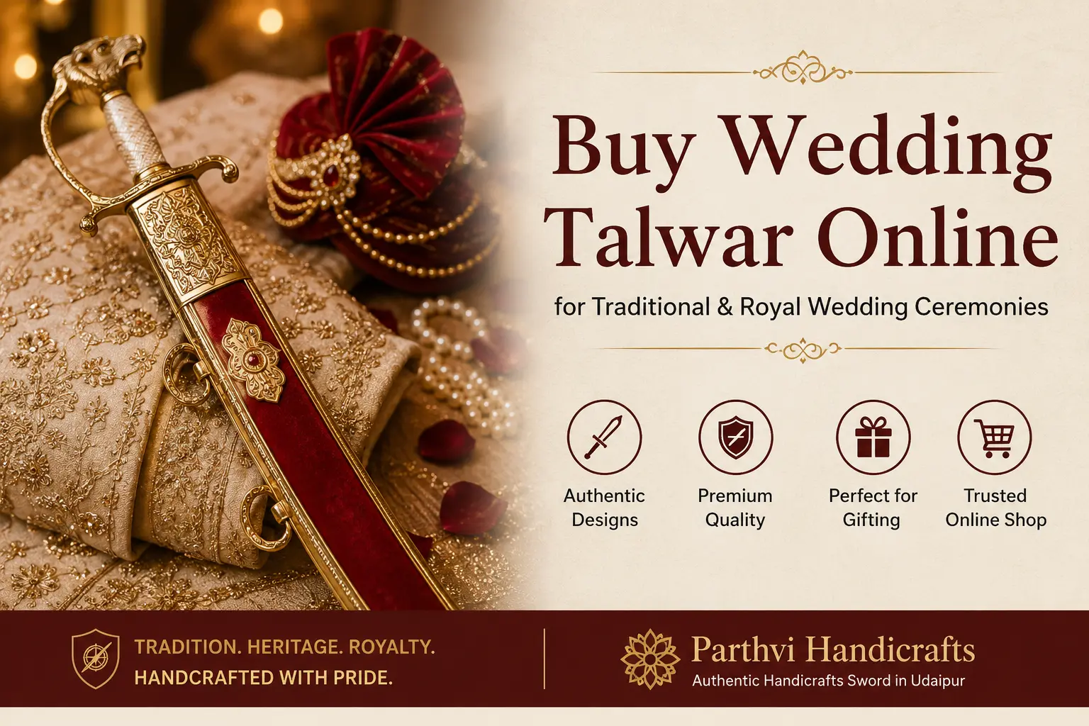 Buy Wedding Talwar Online for Traditional & Royal Wedding Ceremonies